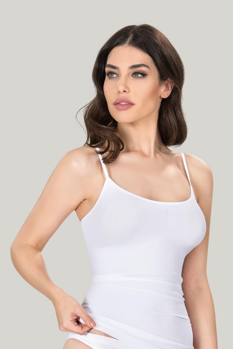 Miss Fit İnce Askılı Atlet 1602 Beyaz resmi