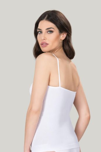 Miss Fit İnce Askılı Atlet 1602 Beyaz resmi