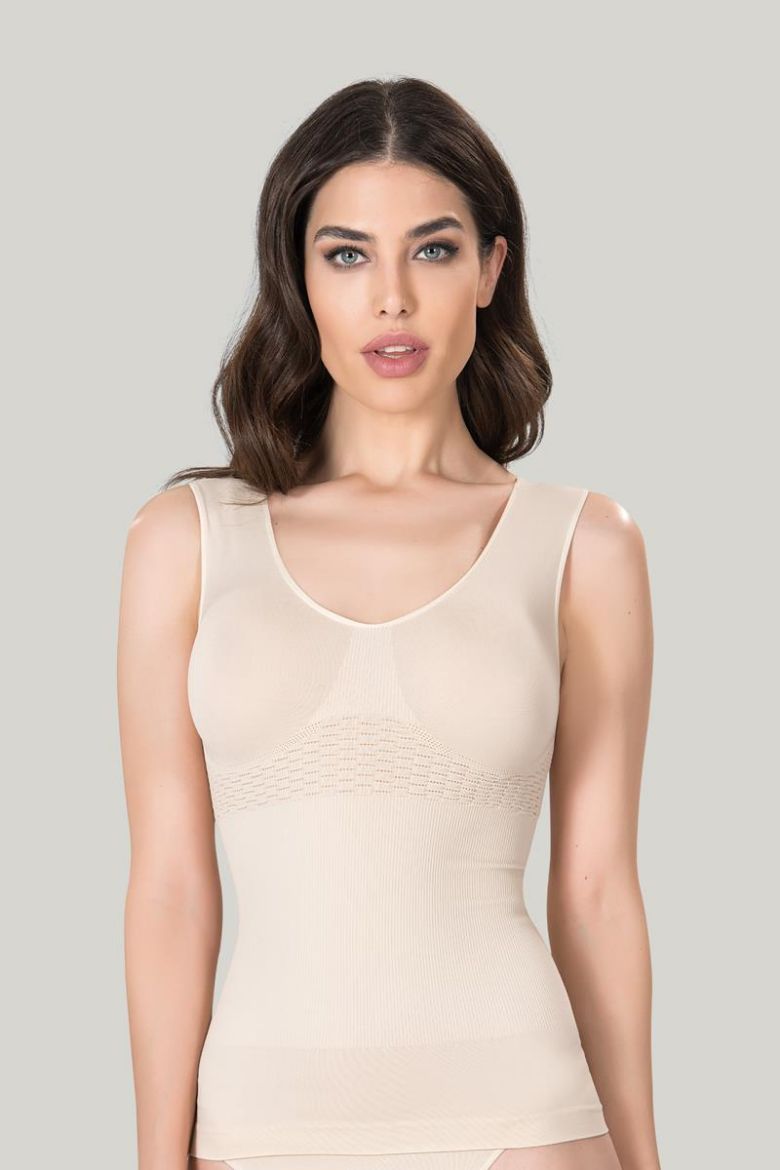 Miss Fit Kalın Askılı Korsajlı Atlet 1644 Ten resmi