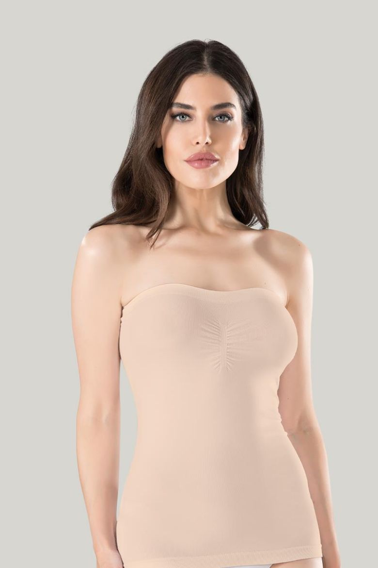 Miss Fit  Büzgülü Straplez 11040 Ten resmi