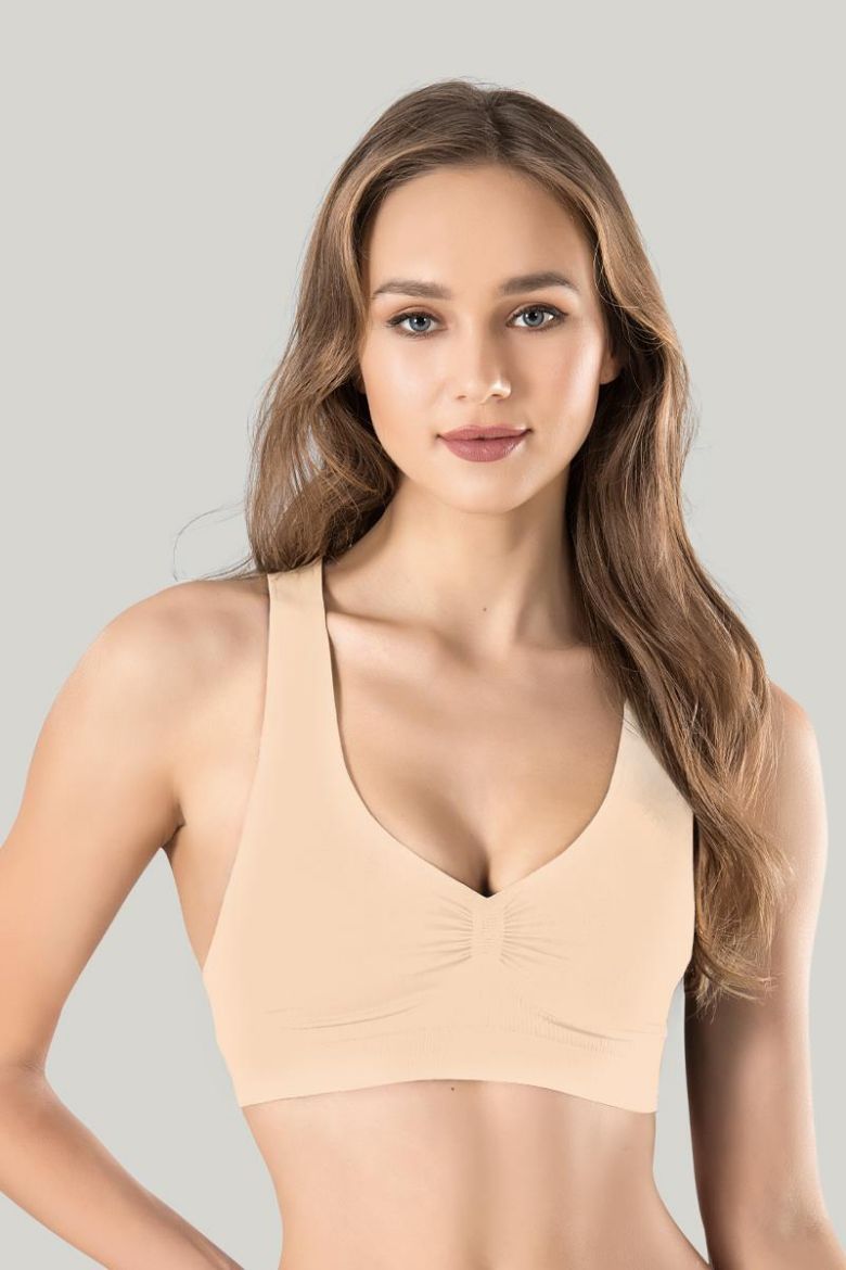 Miss Fit  Kalın Askılı Beyaz Büstiyer 1501  Ten resmi