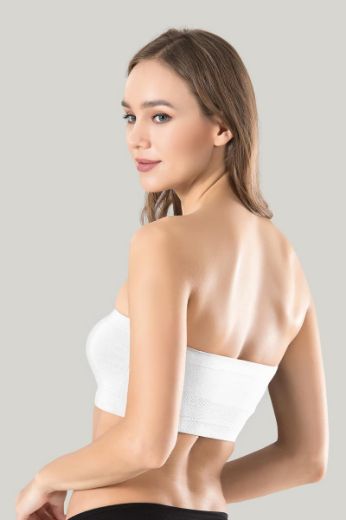 Miss Fit  Straplez Büstiyer 1401 Beyaz  resmi