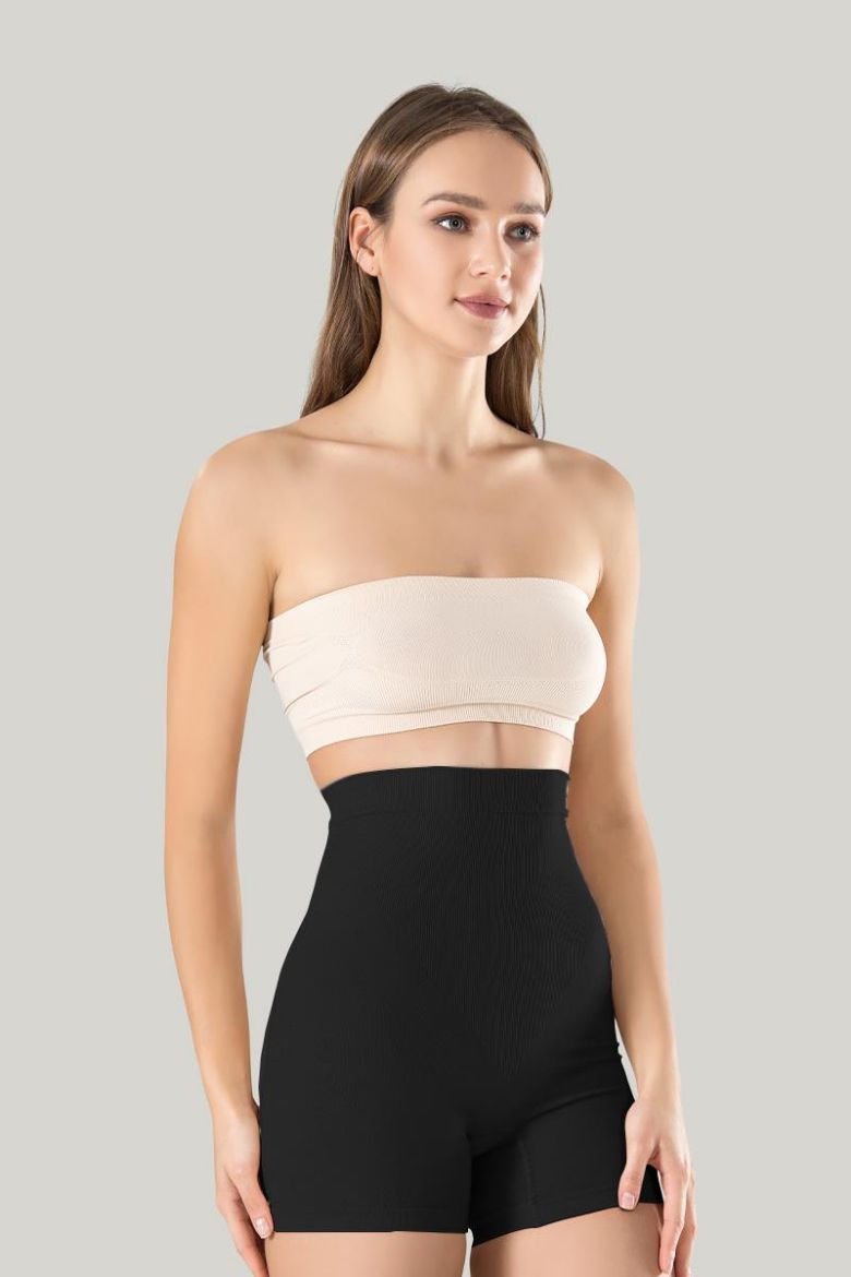 Miss Fit  Yüksek Bel Korse Boxer 34313 Siyah resmi