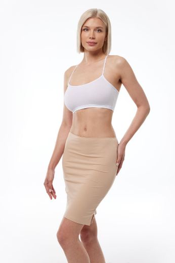 Malabadi Dizüstü Etek Astarı Modal Dar Jupon 1056 Ten resmi