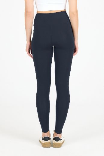 Malabadi Penye Modal Yüksek Bel Spor Tayt 1905 Füme resmi