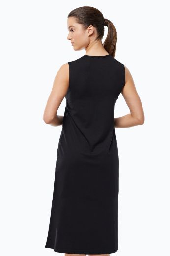 Malabadi Uzun Kolsuz Elbise Astarı Modal Kombinezon 1049 Siyah resmi