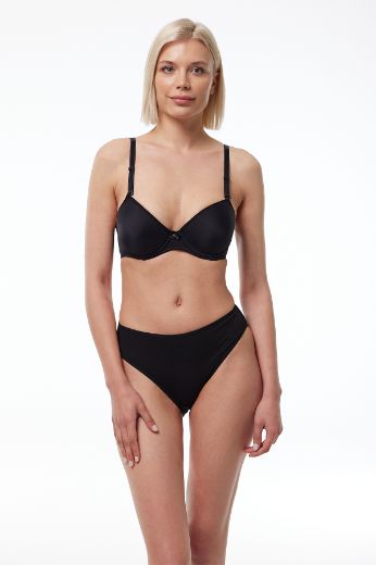 Malabadi Kaplı Balensiz Pamuklu Sütyen 825 Siyah resmi