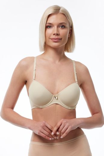 Malabadi Balenli Desteksiz Yumuşak Dokulu Soft Cup Sütyen 809 Ten resmi