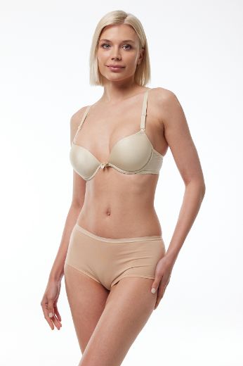 Malabadi Sihirli Büyüme Balenli Kaplı Çift Destekli Sütyen 813 Ten resmi