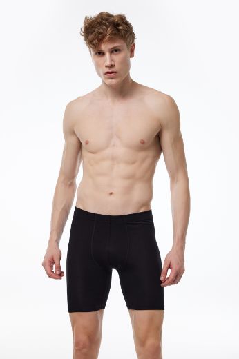 Malabadi Uzun Paçalı Modal Boxer 018 Siyah resmi