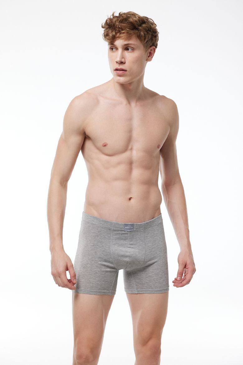 Malabadi Pamuk Elastan Uzun Boxer 073 Gri resmi