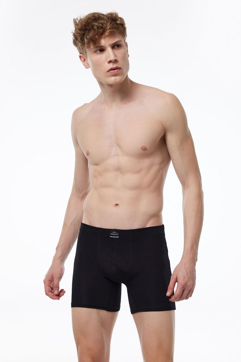 Malabadi Pamuk Elastan Uzun Boxer 073 Siyah resmi