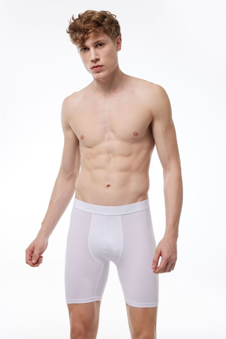 Malabadi Uzun Paçalı Modal Boxer 019 Beyaz resmi