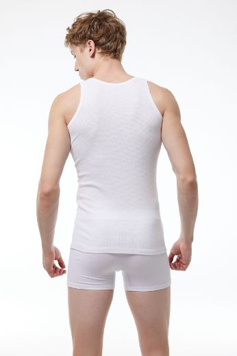 Malabadi Pamuk Yazlık Fileli Atlet 081 Beyaz resmi