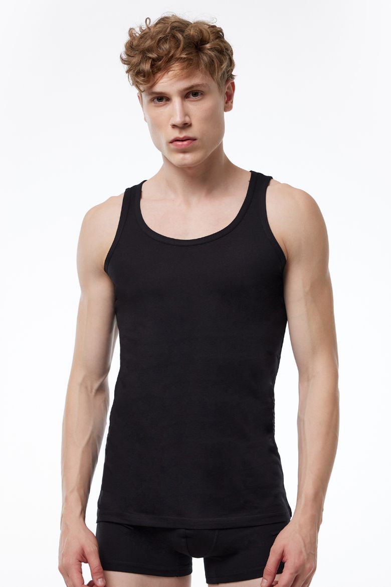 Malabadi Modal Yaz Serinliği Atlet 082 Siyah resmi