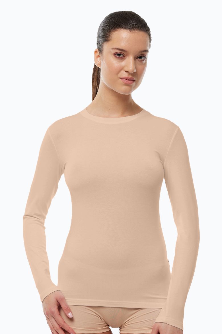 Malabadi Yuvarlak Yaka Uzun Kollu Modal Body 182 Ten resmi