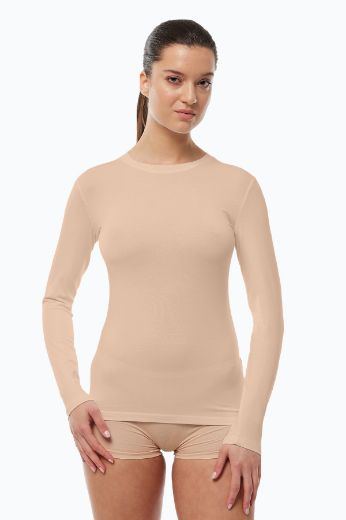 Malabadi Yuvarlak Yaka Uzun Kollu Modal Body 182 Ten resmi