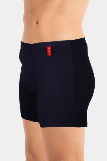 Jiber İnce Lastikli Penye Modal Boxer 286 Lacivert resmi