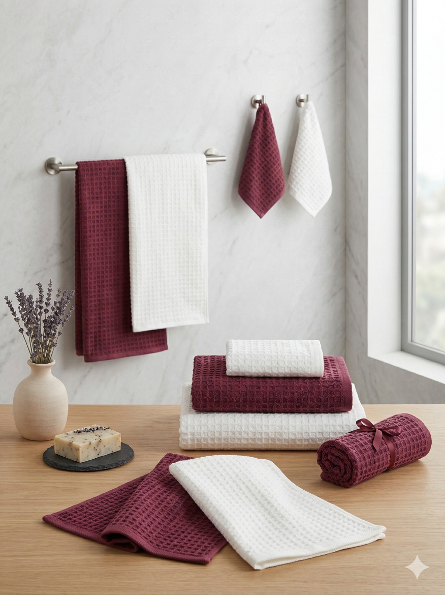 Özdilek Land Hamam Takımı Beyaz K.Pembe resmi