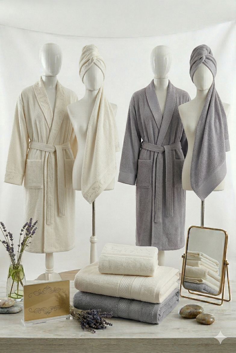 Özdilek Ditsy Aile Seti Gri-Krem resmi